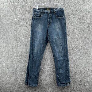 Urban Star Jeans Mens 34 X 34  5-Pocket Straight Leg Blue Stretch Denim *